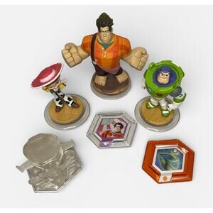 Disney Infinity Figure Lot Toy Story Buzz Jessie Wreck It Ralph + Power Disc